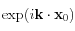 \exp(i \mathbf{k}\cdot \mathbf{x}_0)